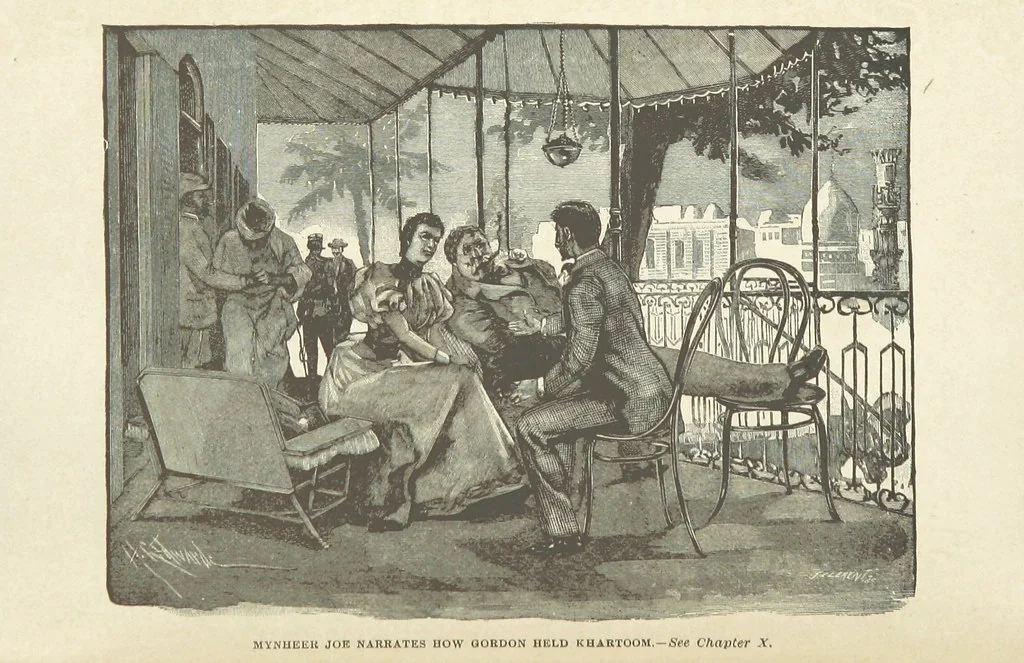 An illustration from Mynheer Joe. A semi-humorous story of love and adventure. Illustrated, 1893, leaf 8