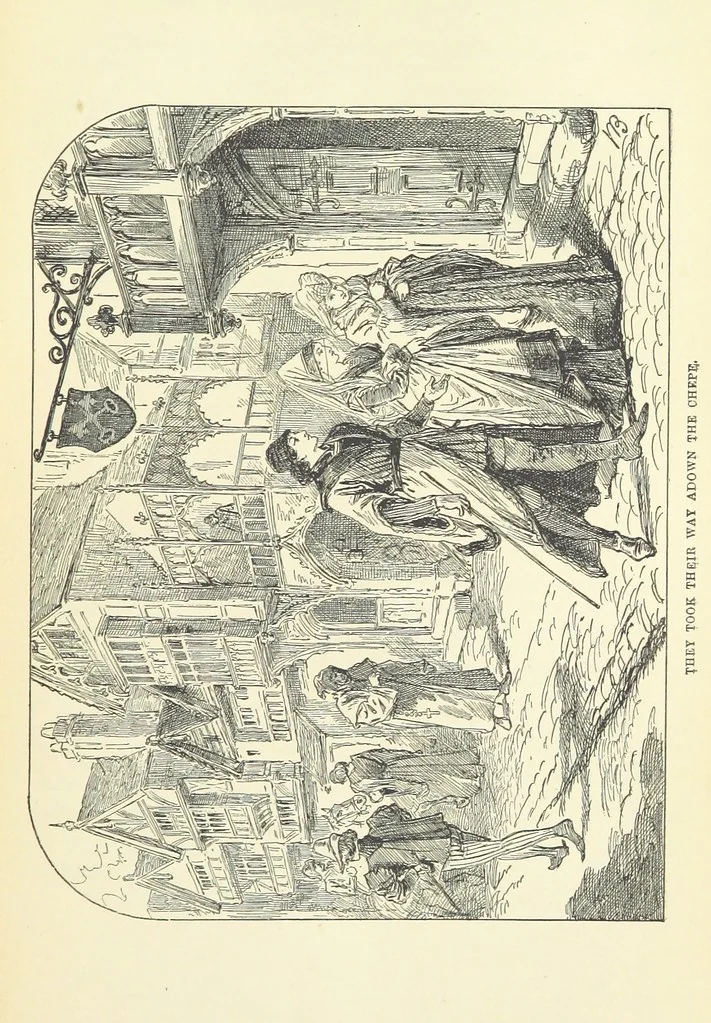 An illustration from The Goldsmith's Ward: a tale of London City in the 15th century ... With ... illustrations, 1891, leaf 143