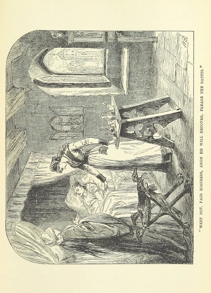 An illustration from The Goldsmith's Ward: a tale of London City in the 15th century ... With ... illustrations, 1891, leaf 183