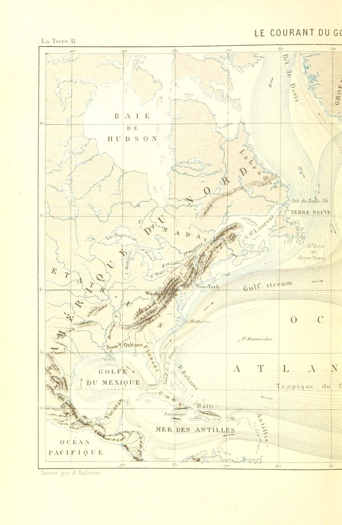 An illustration from La Terre: description des phénomènes de la vie du globe. I. Les Continents. II. L'Ocean, l'Atmosphere, la Vie, 1868, leaf 112