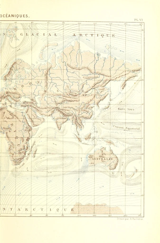 An illustration from La Terre: description des phénomènes de la vie du globe. I. Les Continents. II. L'Ocean, l'Atmosphere, la Vie, 1868, leaf 135