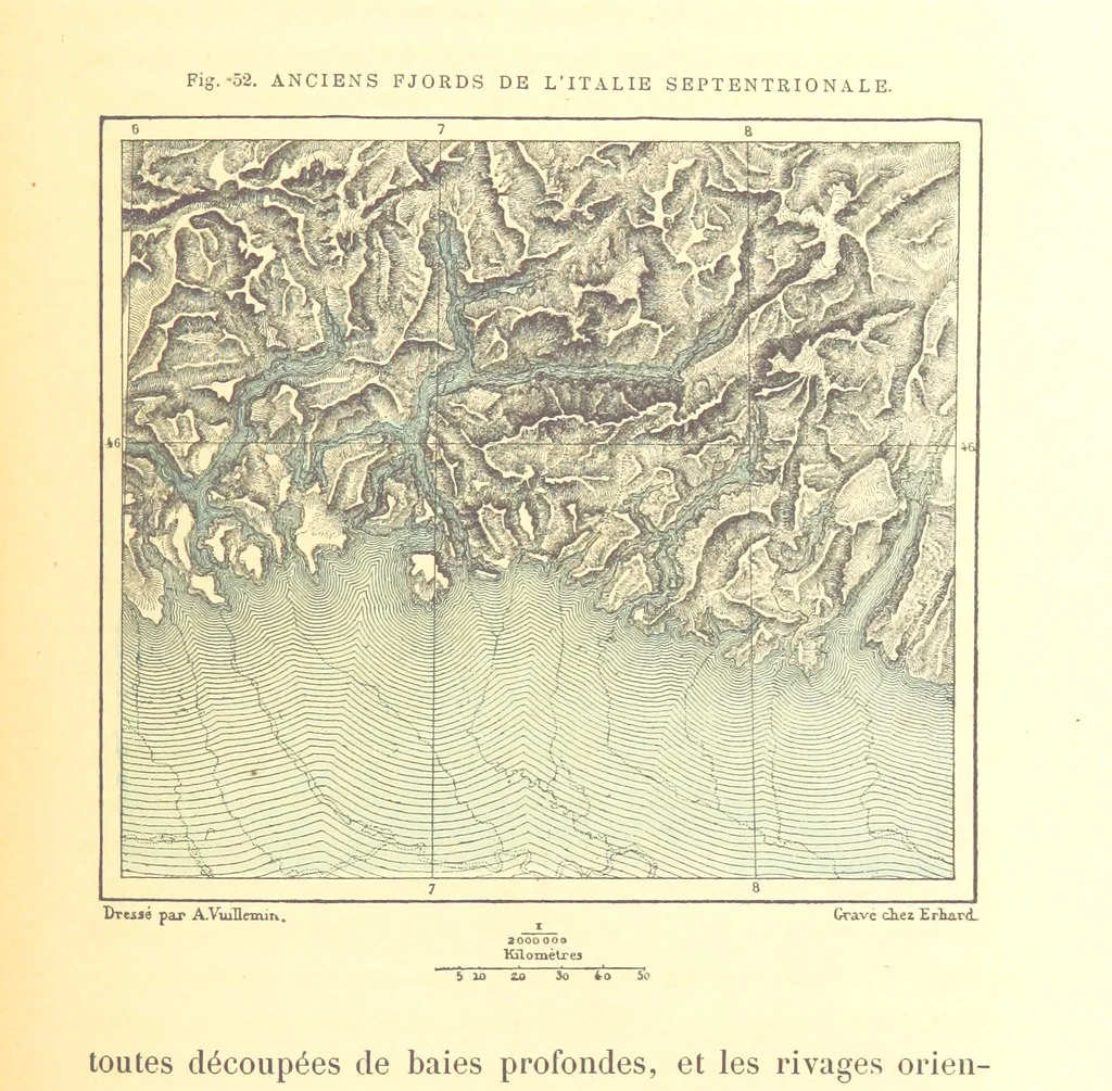 An illustration from La Terre: description des phénomènes de la vie du globe. I. Les Continents. II. L'Ocean, l'Atmosphere, la Vie, 1868, leaf 217