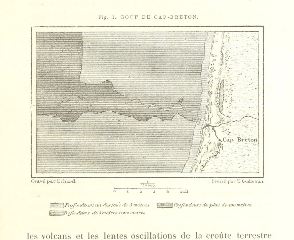 An illustration from La Terre: description des phénomènes de la vie du globe. I. Les Continents. II. L'Ocean, l'Atmosphere, la Vie, 1868, leaf 23
