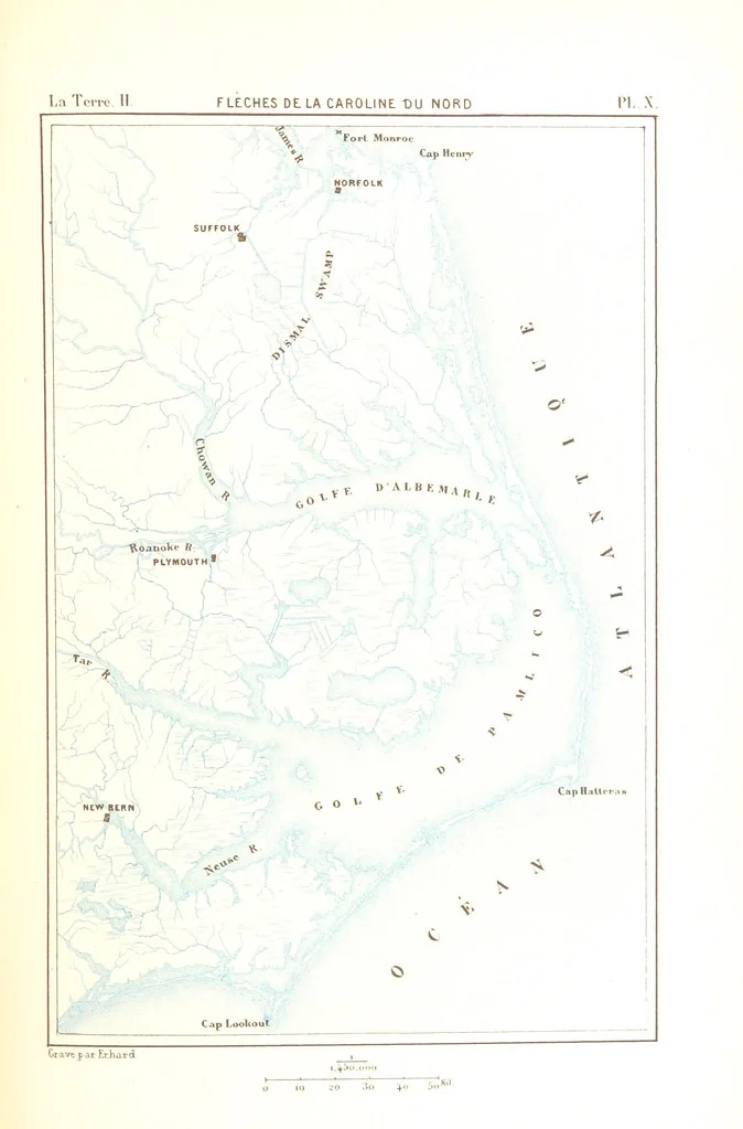 An illustration from La Terre: description des phénomènes de la vie du globe. I. Les Continents. II. L'Ocean, l'Atmosphere, la Vie, 1868, leaf 267