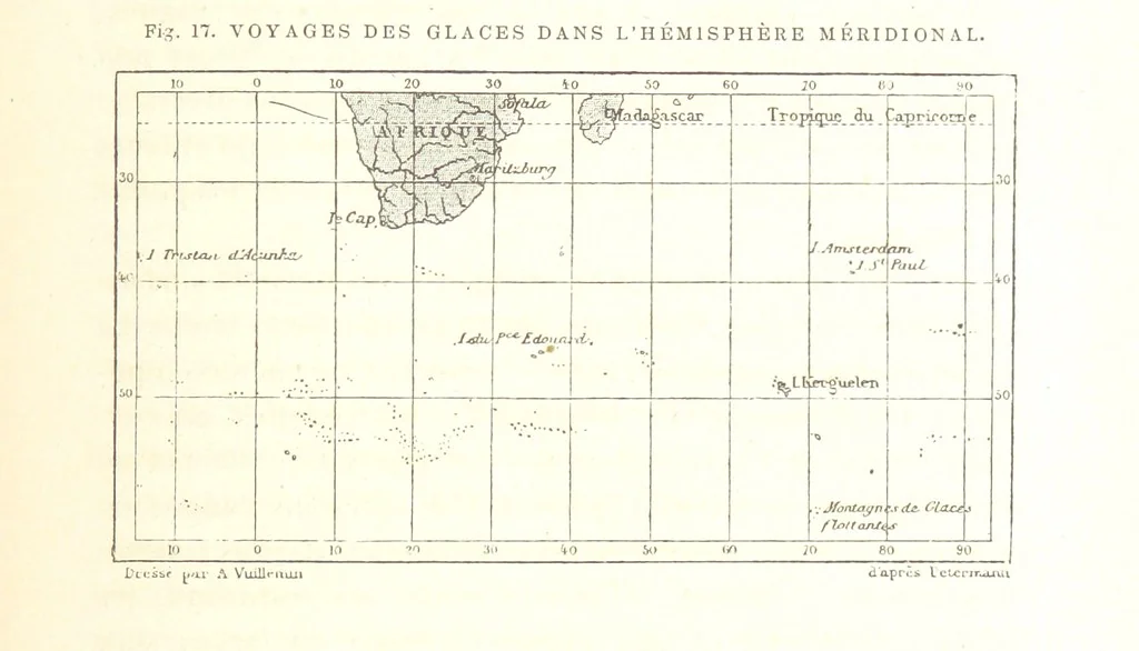 An illustration from La Terre: description des phénomènes de la vie du globe. I. Les Continents. II. L'Ocean, l'Atmosphere, la Vie, 1868, leaf 89
