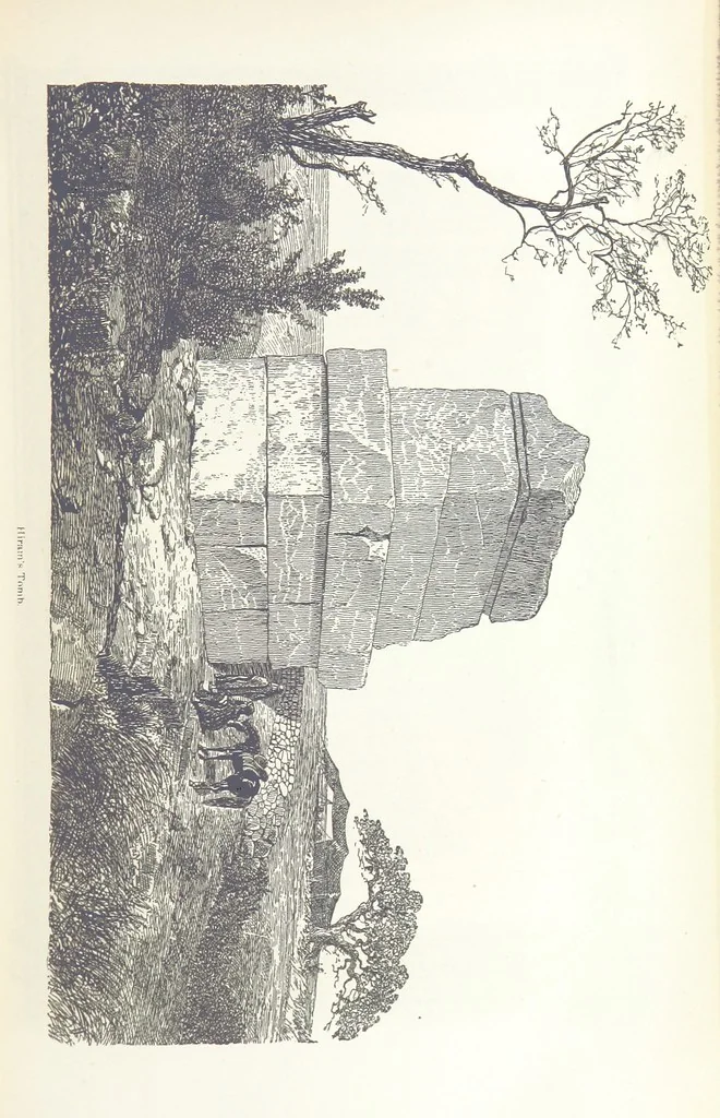 An illustration from Antiquities of the Orient unveiled, containing a concise description of King Solomon's cities, together with those of forty of the most ancient and renowned cities of the East ... With two ... lithographs, and ninety ... engravings, 1874, leaf 175