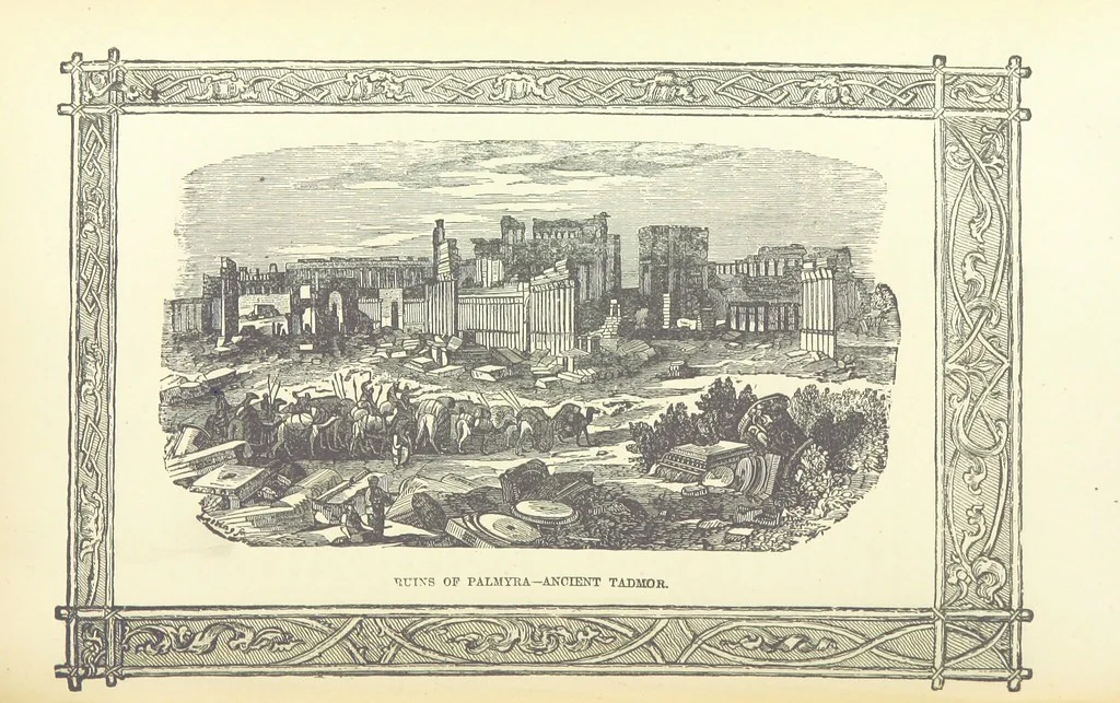 An illustration from Antiquities of the Orient unveiled, containing a concise description of King Solomon's cities, together with those of forty of the most ancient and renowned cities of the East ... With two ... lithographs, and ninety ... engravings, 1874, leaf 247