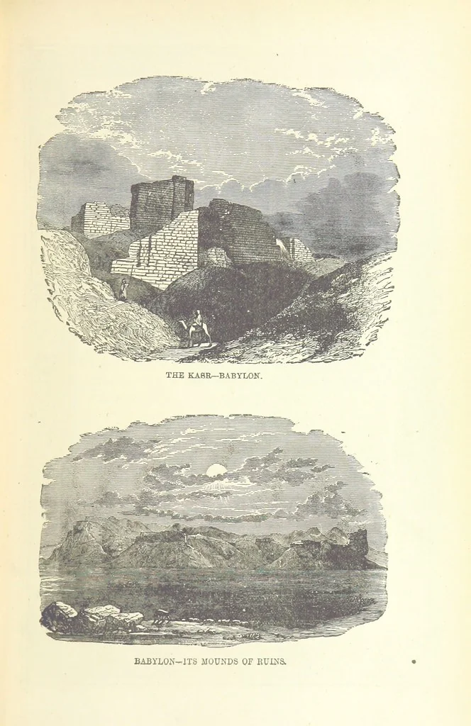 An illustration from Antiquities of the Orient unveiled, containing a concise description of King Solomon's cities, together with those of forty of the most ancient and renowned cities of the East ... With two ... lithographs, and ninety ... engravings, 1874, leaf 285