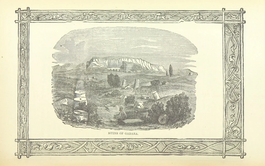 An illustration from Antiquities of the Orient unveiled, containing a concise description of King Solomon's cities, together with those of forty of the most ancient and renowned cities of the East ... With two ... lithographs, and ninety ... engravings, 1874, leaf 389
