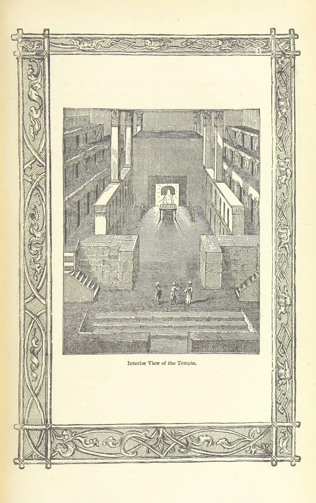 An illustration from Antiquities of the Orient unveiled, containing a concise description of King Solomon's cities, together with those of forty of the most ancient and renowned cities of the East ... With two ... lithographs, and ninety ... engravings, 1874, leaf 525