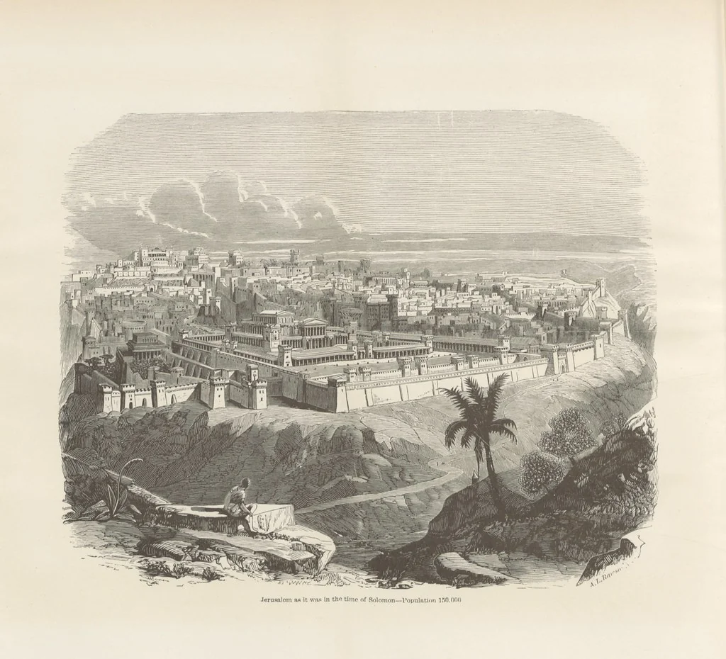 An illustration from Antiquities of the Orient unveiled, containing a concise description of King Solomon's cities, together with those of forty of the most ancient and renowned cities of the East ... With two ... lithographs, and ninety ... engravings, 1874, leaf 56