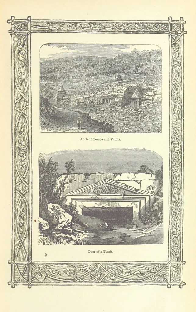 An illustration from Antiquities of the Orient unveiled, containing a concise description of King Solomon's cities, together with those of forty of the most ancient and renowned cities of the East ... With two ... lithographs, and ninety ... engravings, 1874, leaf 91