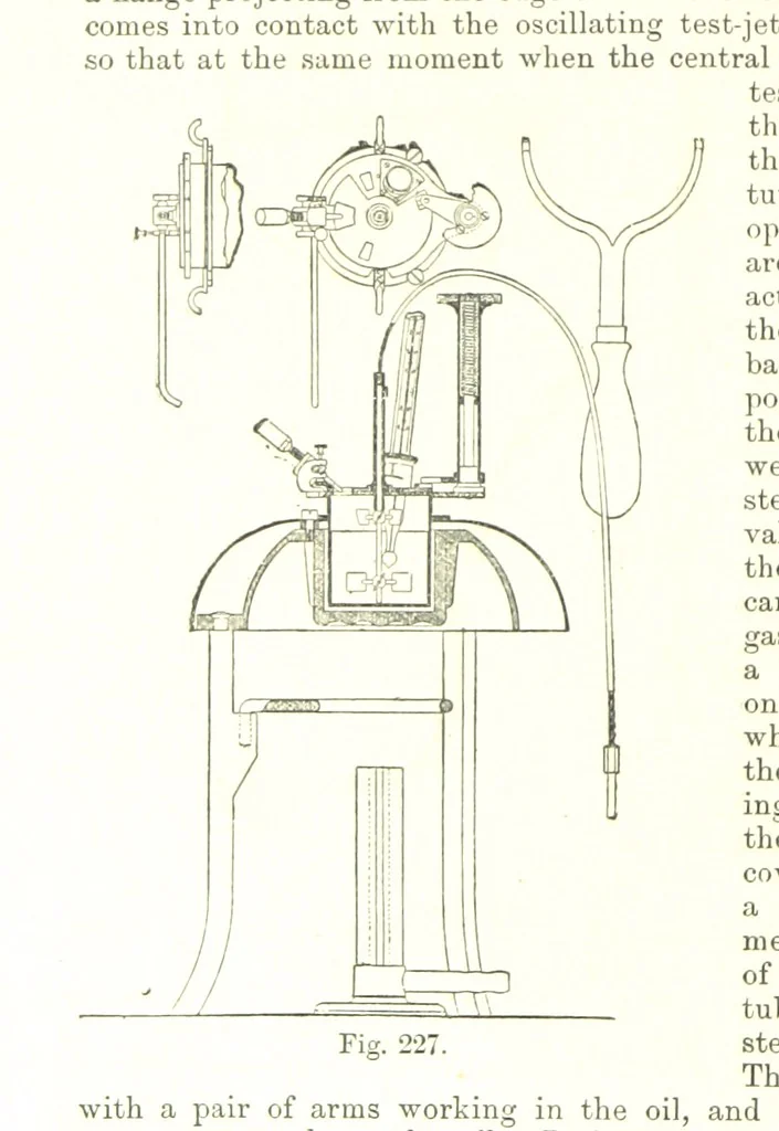 An illustration from Petroleum: a treatise on the geographical distribution and geological occurrence of petroleum and natural gas ... By B. Redwood, assisted by G. T. Holloway, and other contributors ... With maps, etc, 1896, leaf 210