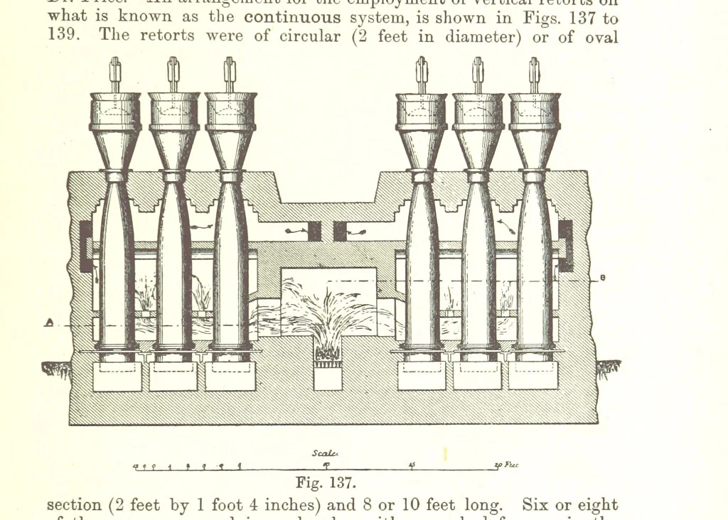 An illustration from Petroleum: a treatise on the geographical distribution and geological occurrence of petroleum and natural gas ... By B. Redwood, assisted by G. T. Holloway, and other contributors ... With maps, etc, 1896, leaf 25
