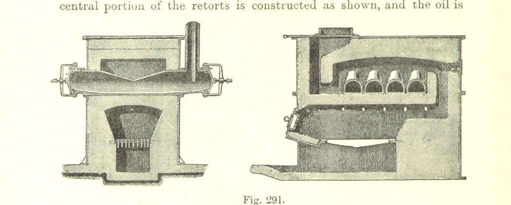 An illustration from Petroleum: a treatise on the geographical distribution and geological occurrence of petroleum and natural gas ... By B. Redwood, assisted by G. T. Holloway, and other contributors ... With maps, etc, 1896, leaf 310