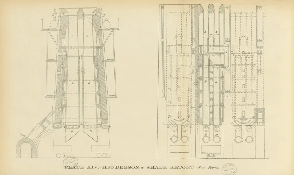 An illustration from Petroleum: a treatise on the geographical distribution and geological occurrence of petroleum and natural gas ... By B. Redwood, assisted by G. T. Holloway, and other contributors ... With maps, etc, 1896, leaf 32