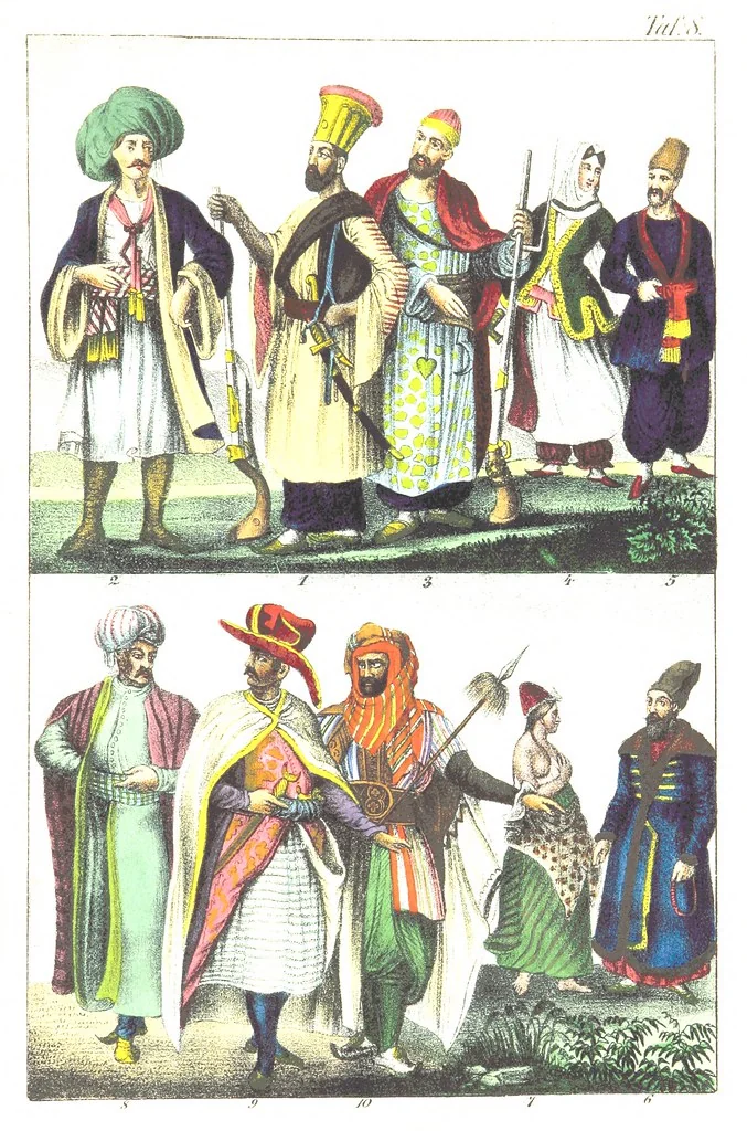An illustration from Die Völker der Erde nach ihrer Eigenthümlichkeit in Regierungsform, Sitten und Nationaltracht durch Wort und Bild, geschildert nach den Werken eines Barrow, H. Barth, Catlin, etc. Herausgegeben von A. B. Reichenbach. Mit 50 Tafeln colorirten Abbildungen, 1859, leaf 451
