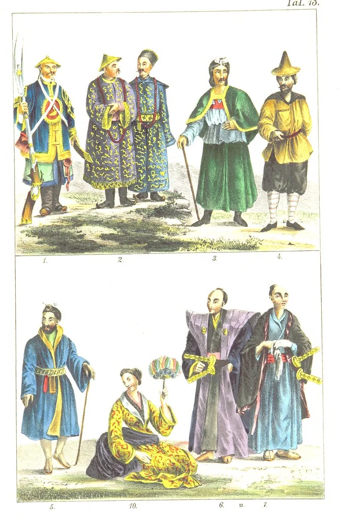 An illustration from Die Völker der Erde nach ihrer Eigenthümlichkeit in Regierungsform, Sitten und Nationaltracht durch Wort und Bild, geschildert nach den Werken eines Barrow, H. Barth, Catlin, etc. Herausgegeben von A. B. Reichenbach. Mit 50 Tafeln colorirten Abbildungen, 1859, leaf 461