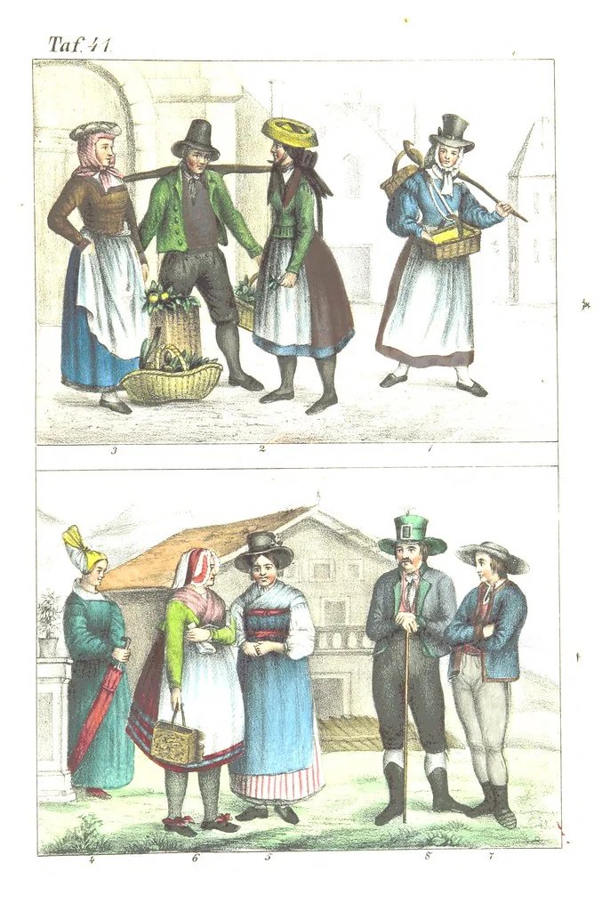 An illustration from Die Völker der Erde nach ihrer Eigenthümlichkeit in Regierungsform, Sitten und Nationaltracht durch Wort und Bild, geschildert nach den Werken eines Barrow, H. Barth, Catlin, etc. Herausgegeben von A. B. Reichenbach. Mit 50 Tafeln colorirten Abbildungen, 1859, leaf 517
