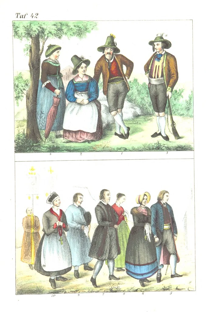 An illustration from Die Völker der Erde nach ihrer Eigenthümlichkeit in Regierungsform, Sitten und Nationaltracht durch Wort und Bild, geschildert nach den Werken eines Barrow, H. Barth, Catlin, etc. Herausgegeben von A. B. Reichenbach. Mit 50 Tafeln colorirten Abbildungen, 1859, leaf 519