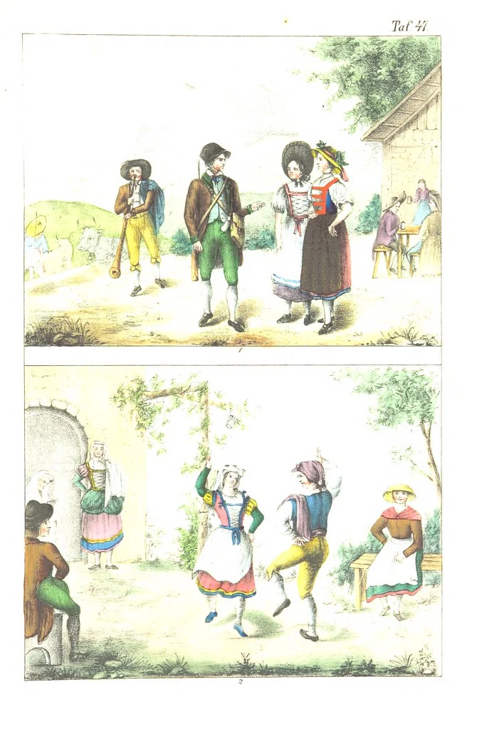 An illustration from Die Völker der Erde nach ihrer Eigenthümlichkeit in Regierungsform, Sitten und Nationaltracht durch Wort und Bild, geschildert nach den Werken eines Barrow, H. Barth, Catlin, etc. Herausgegeben von A. B. Reichenbach. Mit 50 Tafeln colorirten Abbildungen, 1859, leaf 529