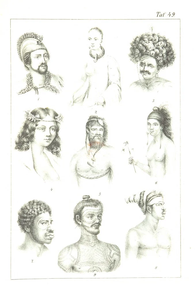 An illustration from Die Völker der Erde nach ihrer Eigenthümlichkeit in Regierungsform, Sitten und Nationaltracht durch Wort und Bild, geschildert nach den Werken eines Barrow, H. Barth, Catlin, etc. Herausgegeben von A. B. Reichenbach. Mit 50 Tafeln colorirten Abbildungen, 1859, leaf 533