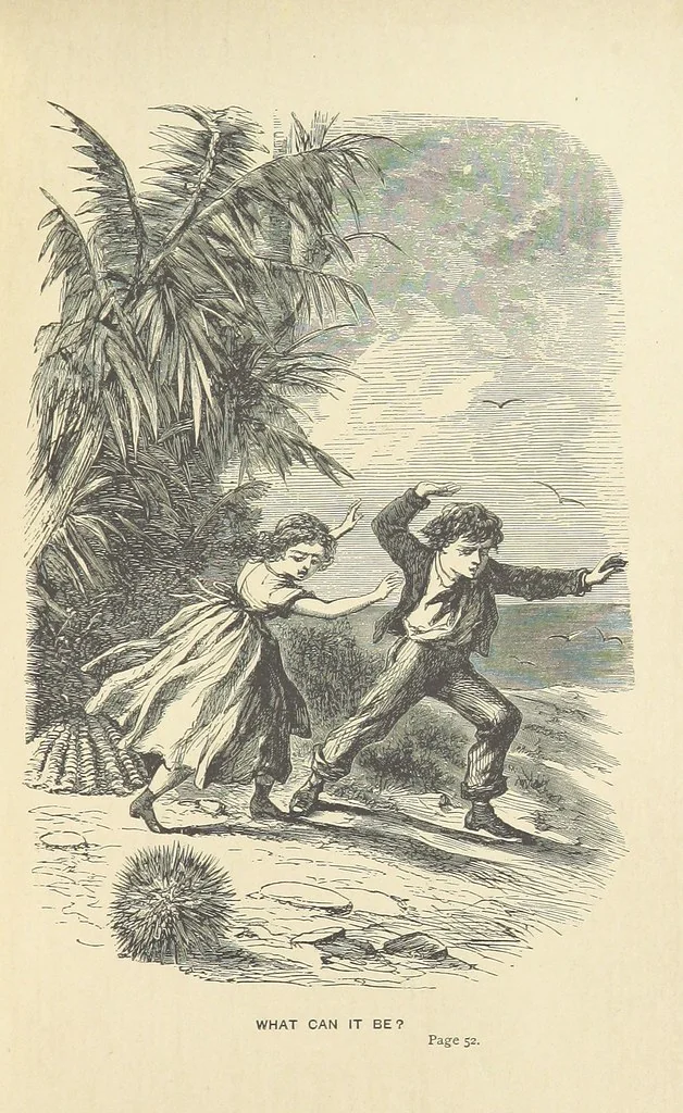 An illustration from The Castaways: a story of adventure in the wilds of Borneo, 1870, leaf 67