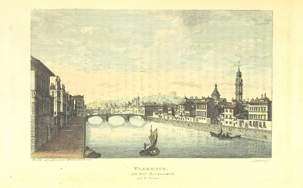 An illustration from The Travels and Memoirs of Sir John Reresby, Bart. The former (now first published) exhibiting a view of the Governments and Society in the principal States, and Courts of Europe during the time of Cromwell's usurpation: the latter containing anecdotes and secret history of the Courts of Charles II. and James II, 1813, leaf 117