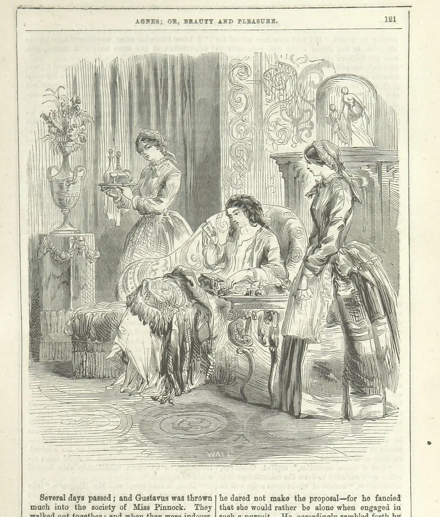 An illustration from Agnes; or Beauty and Pleasure, 1857, leaf 133