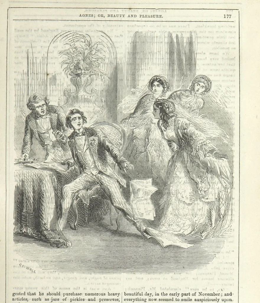 An illustration from Agnes; or Beauty and Pleasure, 1857, leaf 189