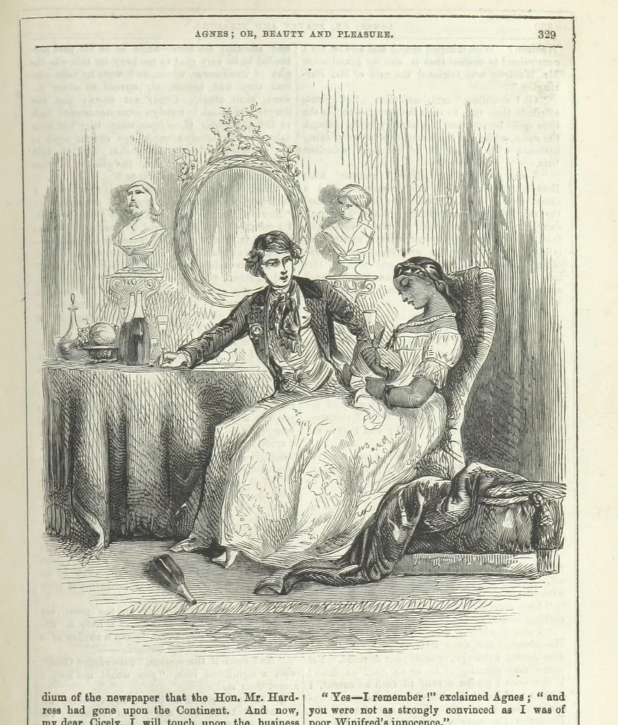 An illustration from Agnes; or Beauty and Pleasure, 1857, leaf 341