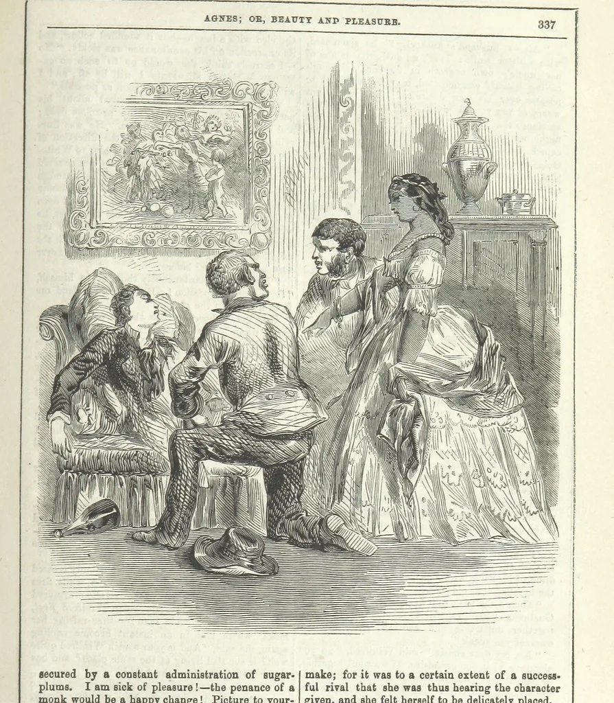 An illustration from Agnes; or Beauty and Pleasure, 1857, leaf 349