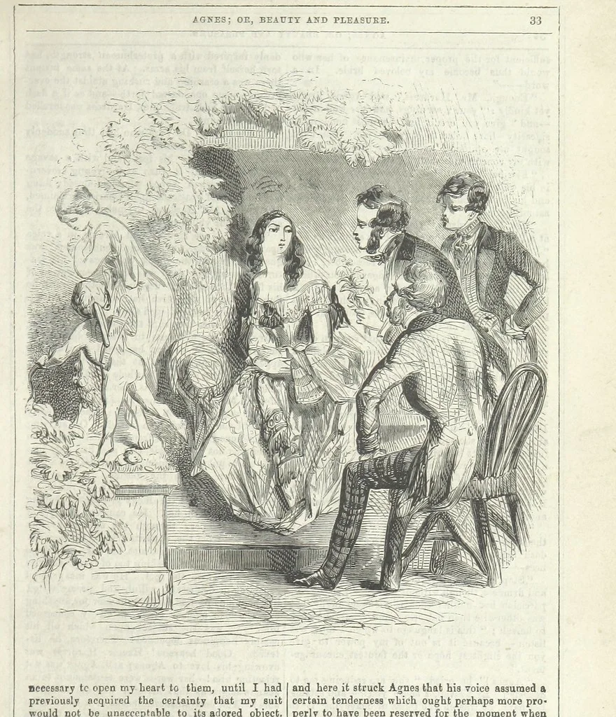 An illustration from Agnes; or Beauty and Pleasure, 1857, leaf 45