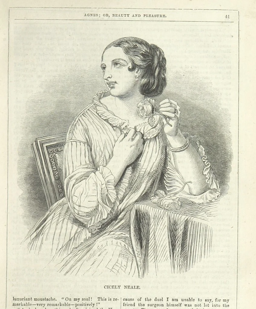 An illustration from Agnes; or Beauty and Pleasure, 1857, leaf 53