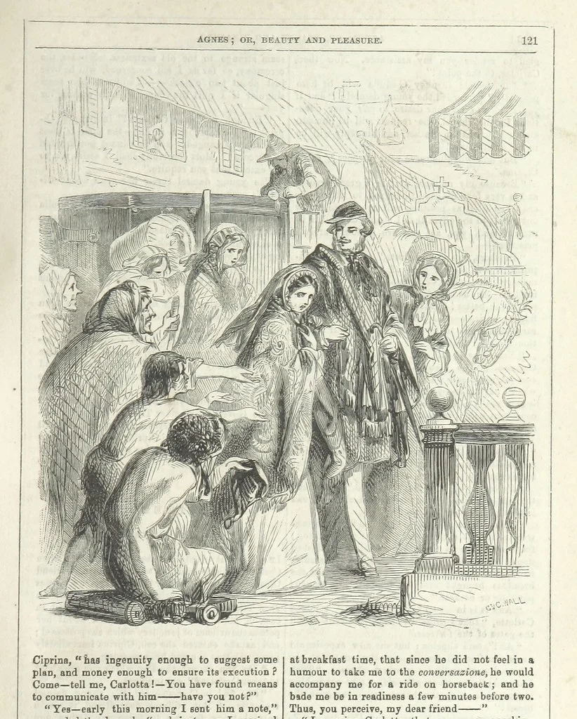An illustration from Agnes; or Beauty and Pleasure, 1857, leaf 133