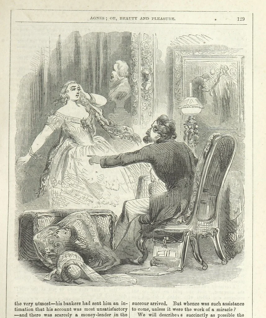 An illustration from Agnes; or Beauty and Pleasure, 1857, leaf 141