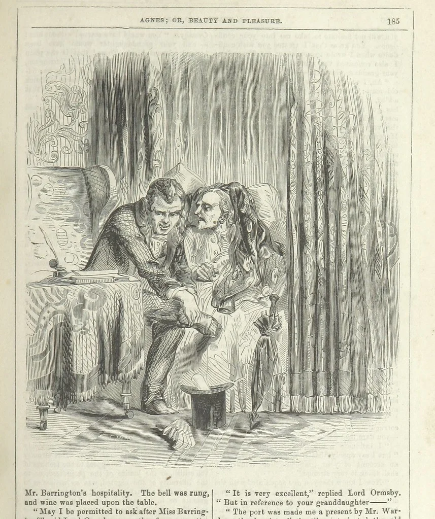 An illustration from Agnes; or Beauty and Pleasure, 1857, leaf 197