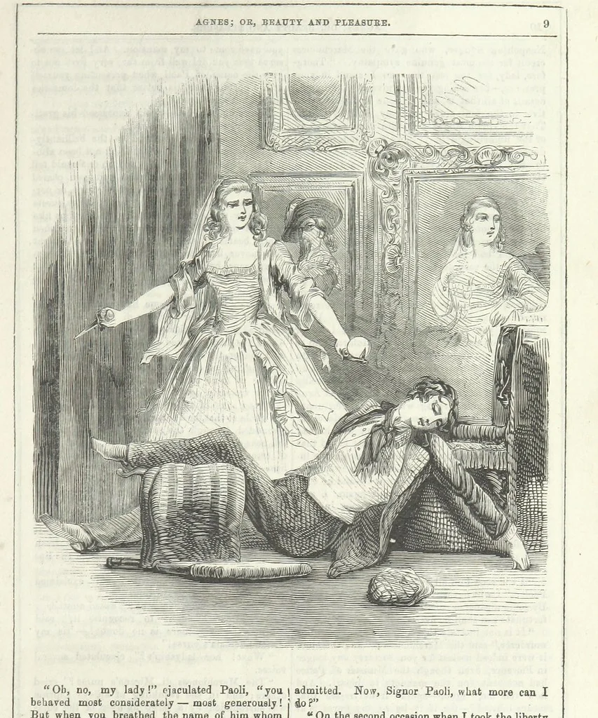 An illustration from Agnes; or Beauty and Pleasure, 1857, leaf 21