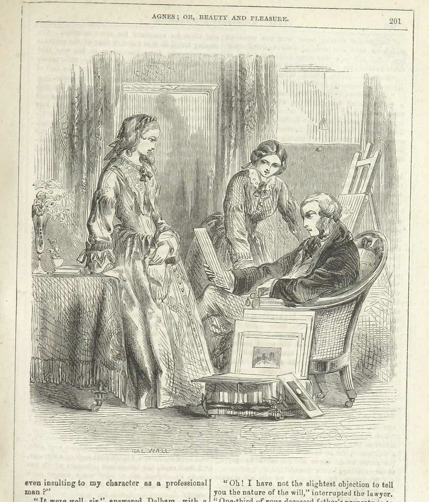 An illustration from Agnes; or Beauty and Pleasure, 1857, leaf 213