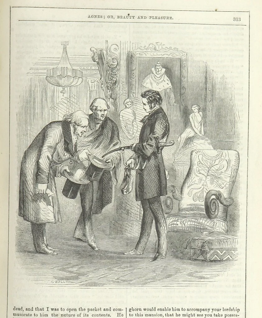 An illustration from Agnes; or Beauty and Pleasure, 1857, leaf 325