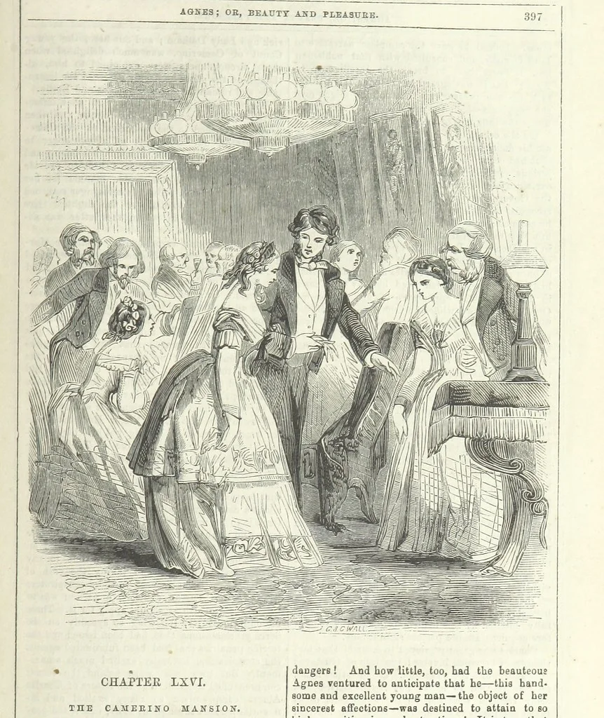 An illustration from Agnes; or Beauty and Pleasure, 1857, leaf 389