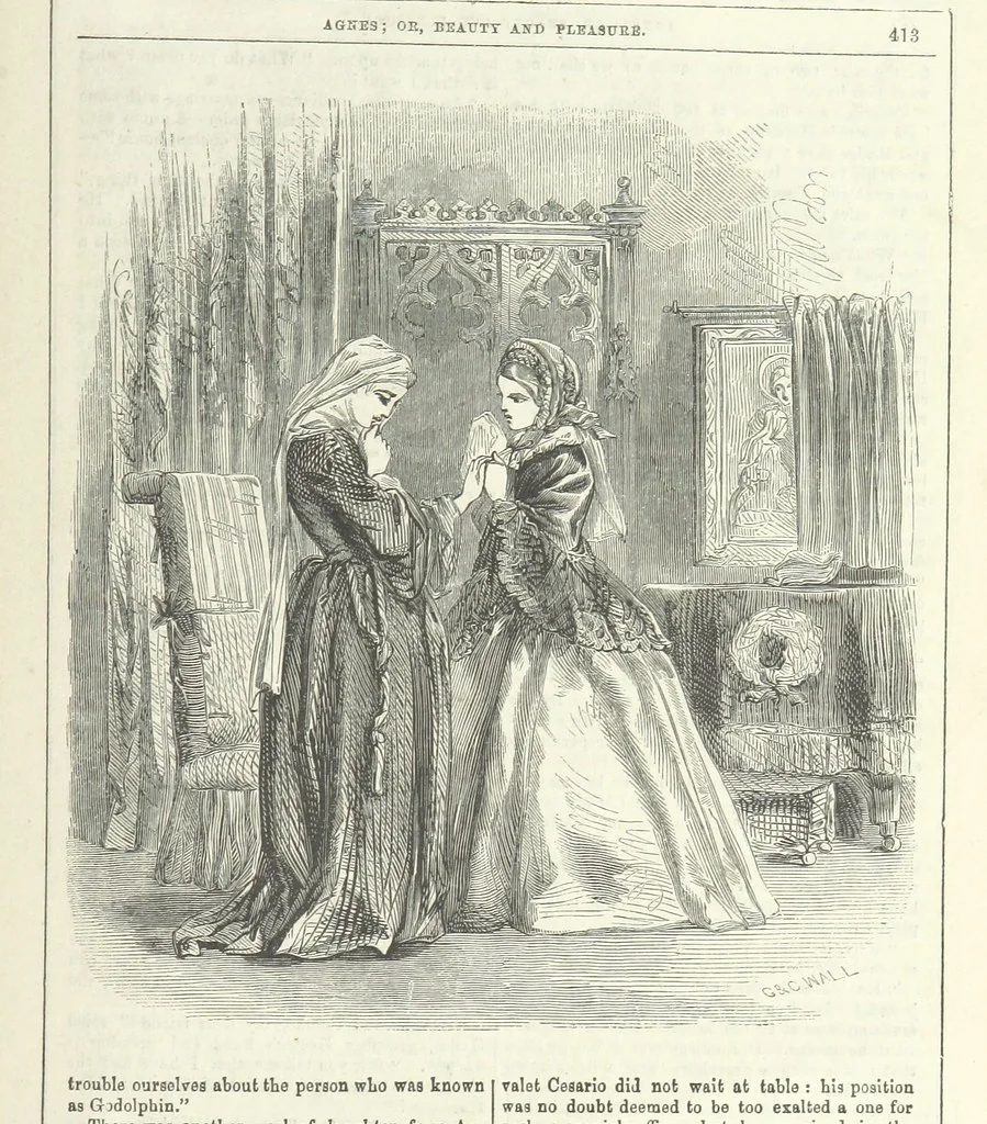 An illustration from Agnes; or Beauty and Pleasure, 1857, leaf 405