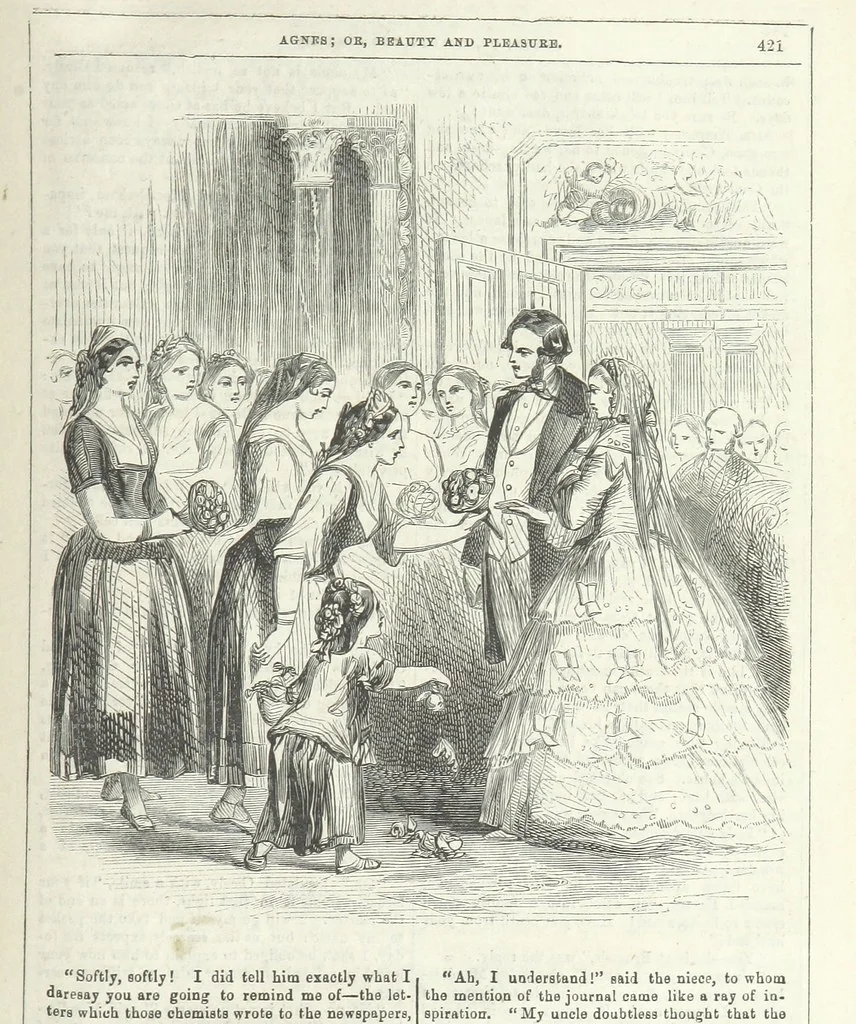 An illustration from Agnes; or Beauty and Pleasure, 1857, leaf 413