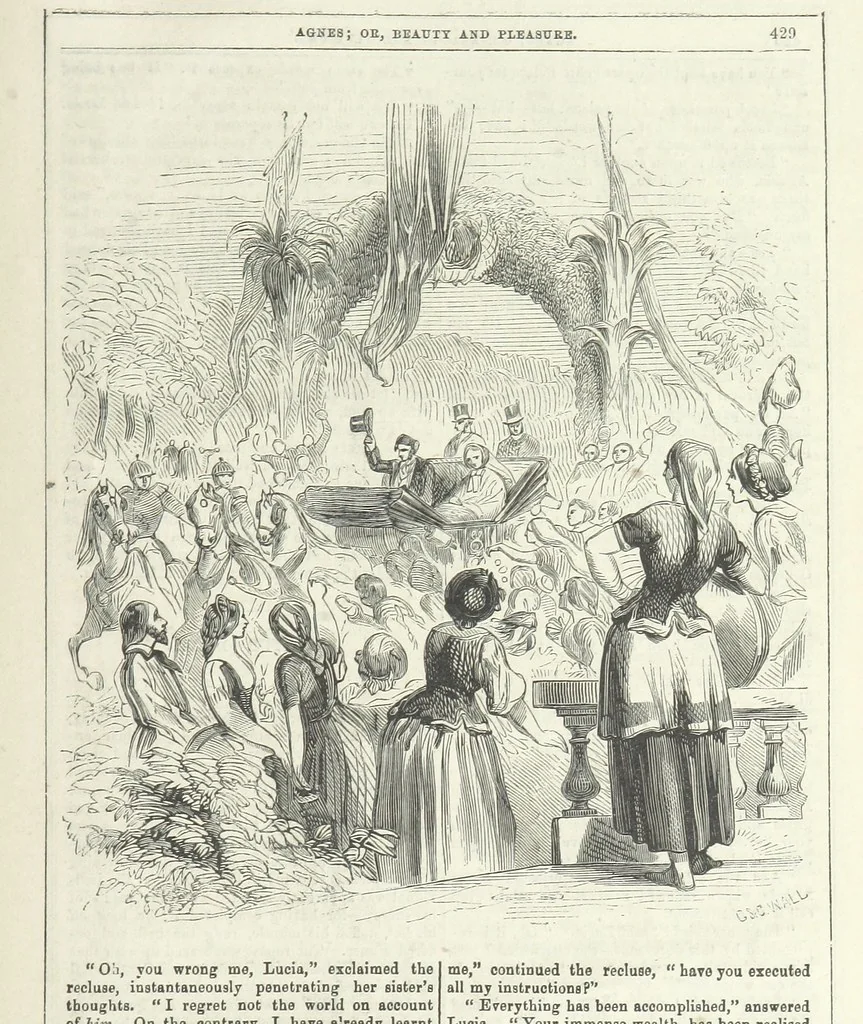 An illustration from Agnes; or Beauty and Pleasure, 1857, leaf 421