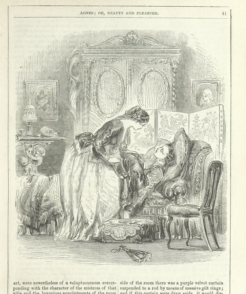 An illustration from Agnes; or Beauty and Pleasure, 1857, leaf 53