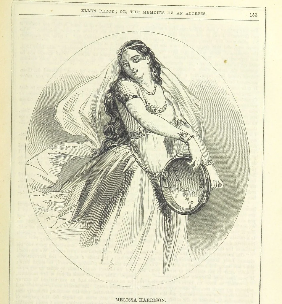 An illustration from Ellen Percy: or, the Memoirs of an Actress, 1856, leaf 165