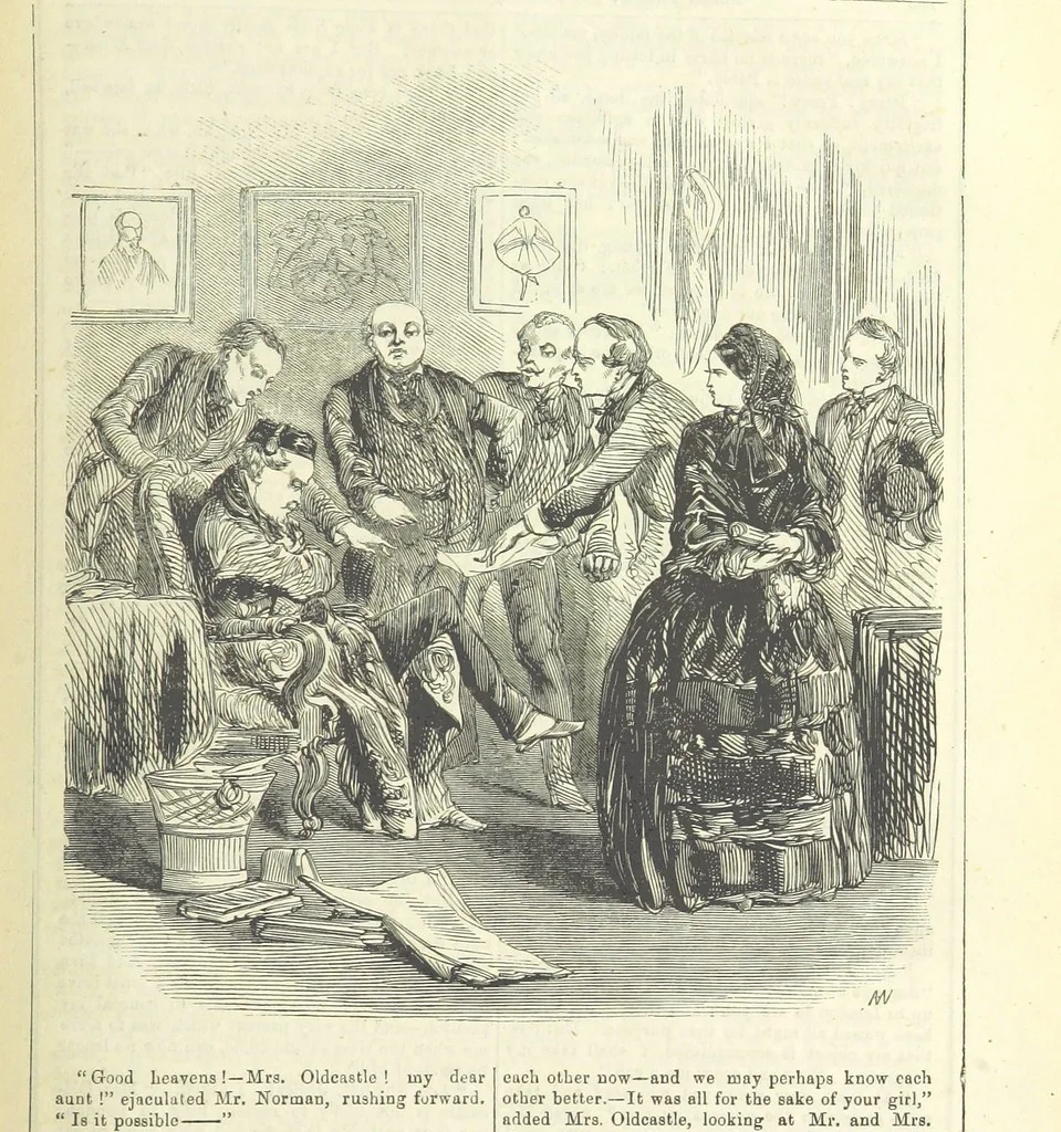 An illustration from Ellen Percy: or, the Memoirs of an Actress, 1856, leaf 173