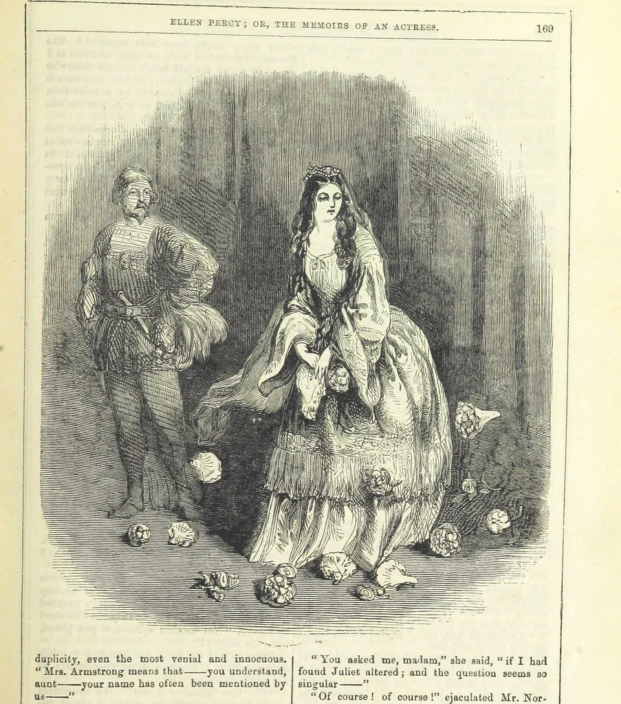 An illustration from Ellen Percy: or, the Memoirs of an Actress, 1856, leaf 181