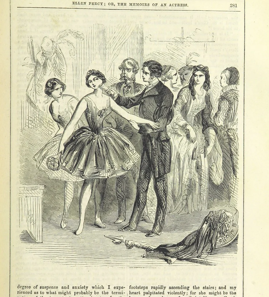 An illustration from Ellen Percy: or, the Memoirs of an Actress, 1856, leaf 293