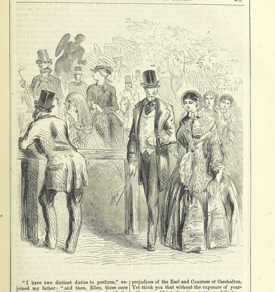 An illustration from Ellen Percy: or, the Memoirs of an Actress, 1856, leaf 301